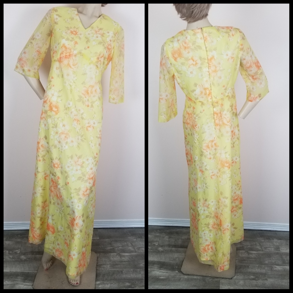 Vintage 60s/70s floral maxi dress. Boho chic